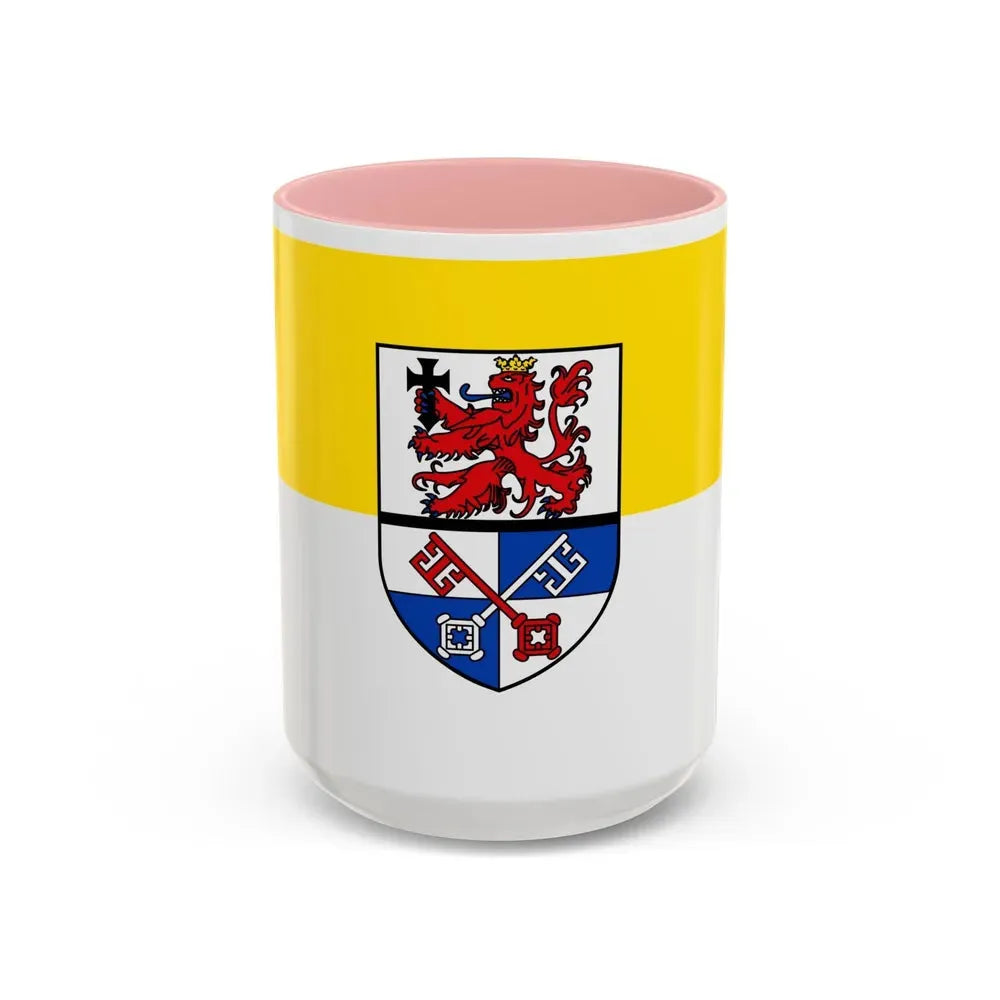 Flag of Rotenburg Germany - Accent Coffee Mug 15oz Pink - Go Mug Yourself