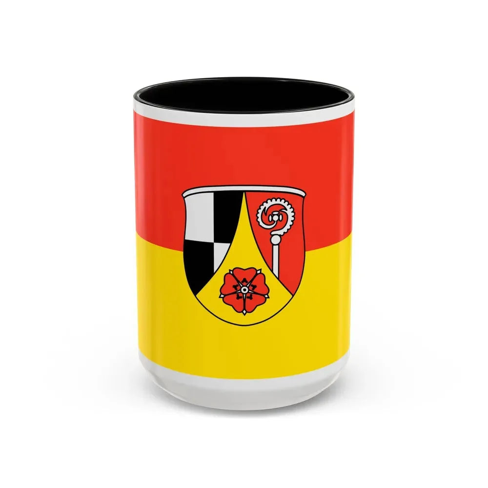 Flag of Roth Germany - Accent Coffee Mug 15oz Black - Go Mug Yourself