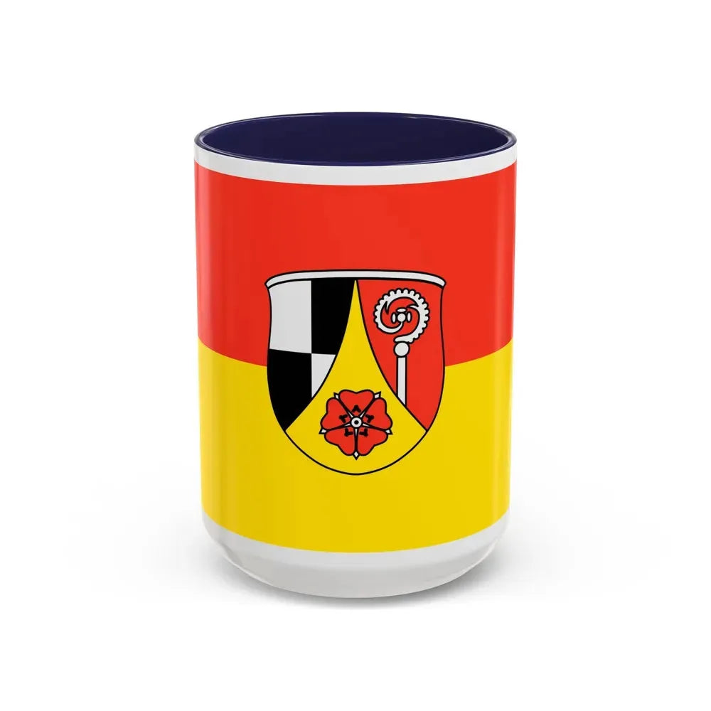 Flag of Roth Germany - Accent Coffee Mug 15oz Navy - Go Mug Yourself