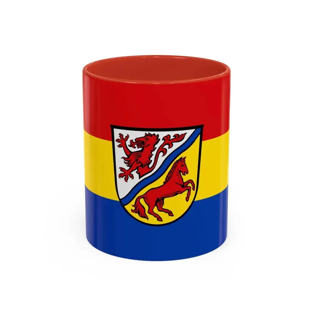 Flag of Rottal Inn Germany - Accent Coffee Mug 11oz Red - Go Mug Yourself