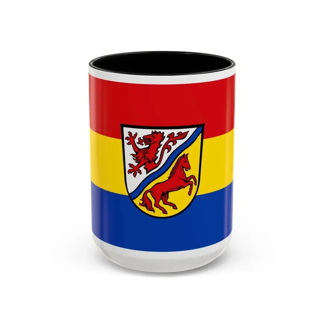 Flag of Rottal Inn Germany - Accent Coffee Mug 15oz Black - Go Mug Yourself