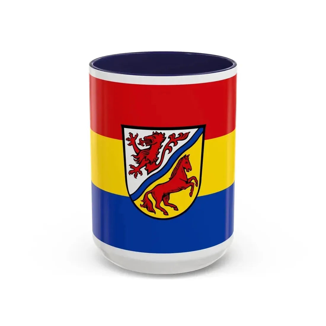 Flag of Rottal Inn Germany - Accent Coffee Mug 15oz Navy - Go Mug Yourself