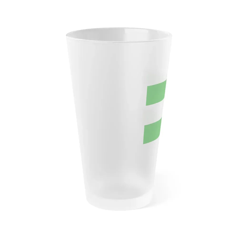 Flag of Rotterdam the second city of The Netherlands - Frosted Pint Glass 16oz - Go Mug Yourself