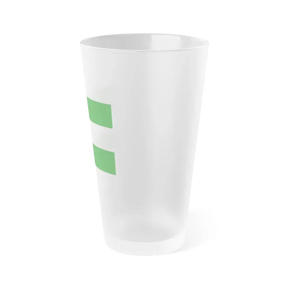 Flag of Rotterdam the second city of The Netherlands - Frosted Pint Glass 16oz - Go Mug Yourself