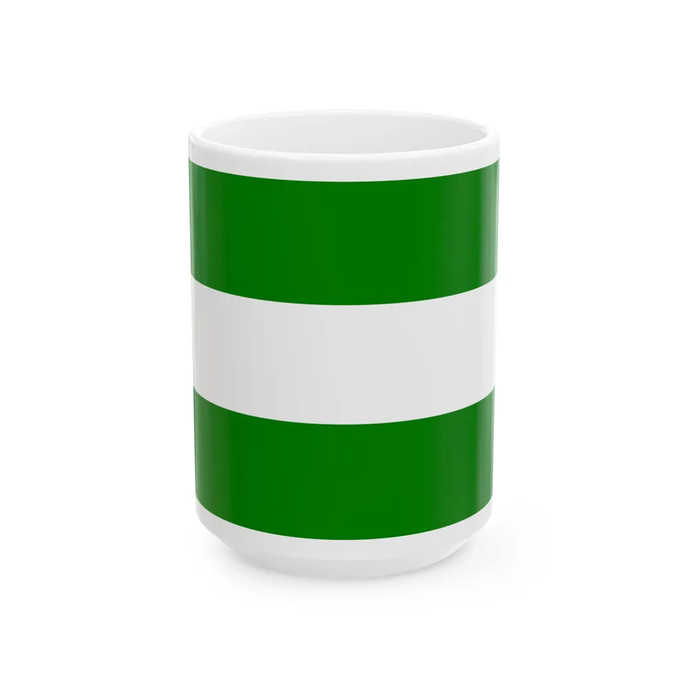 Flag of Rotterdam the second city of The Netherlands - White Coffee Mug 15oz - Go Mug Yourself