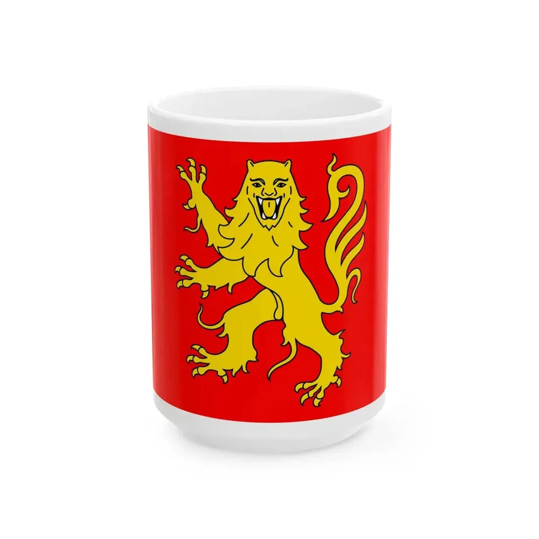 Flag of Rouergue (Belgium) White Coffee Mug 15oz - Go Mug Yourself