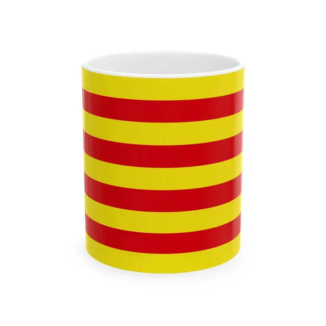 Flag of Roussillon (France) White Coffee Mug 11oz - Go Mug Yourself