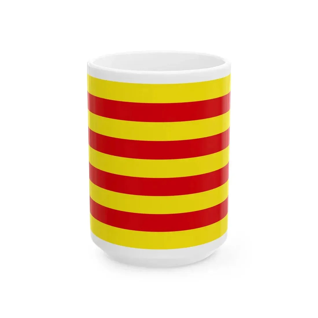 Flag of Roussillon (France) White Coffee Mug 15oz - Go Mug Yourself