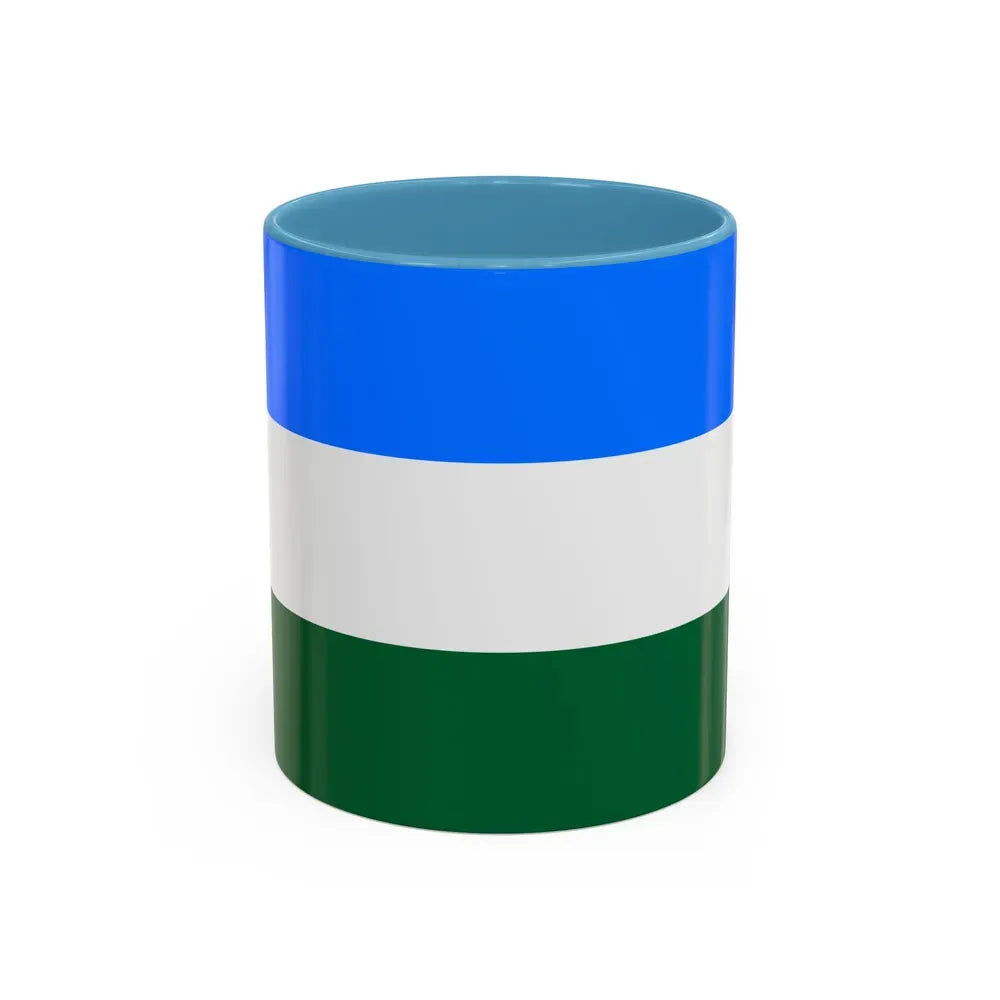 Flag of Rovigo Italy - Accent Coffee Mug 11oz Light Blue - Go Mug Yourself