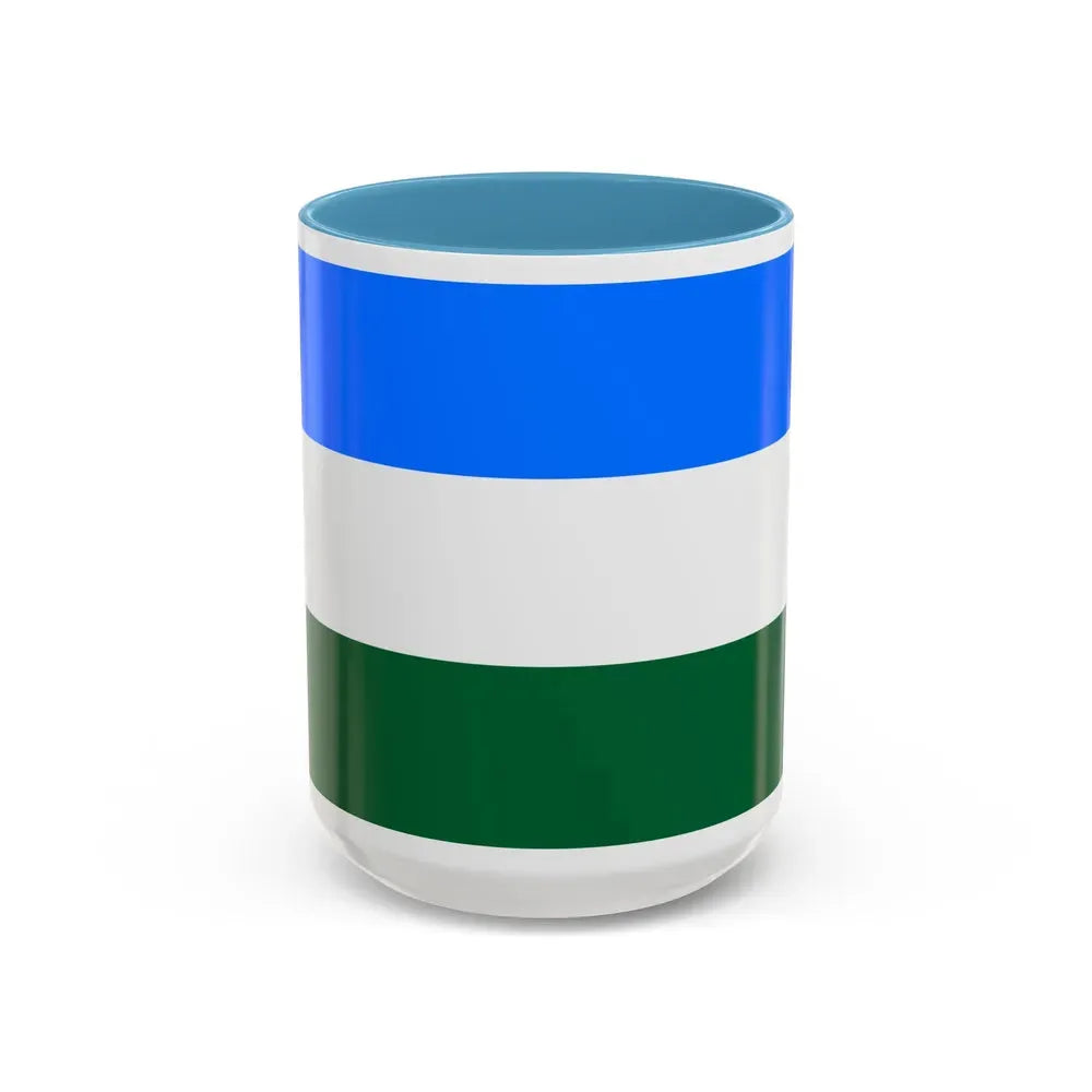 Flag of Rovigo Italy - Accent Coffee Mug 15oz Light Blue - Go Mug Yourself