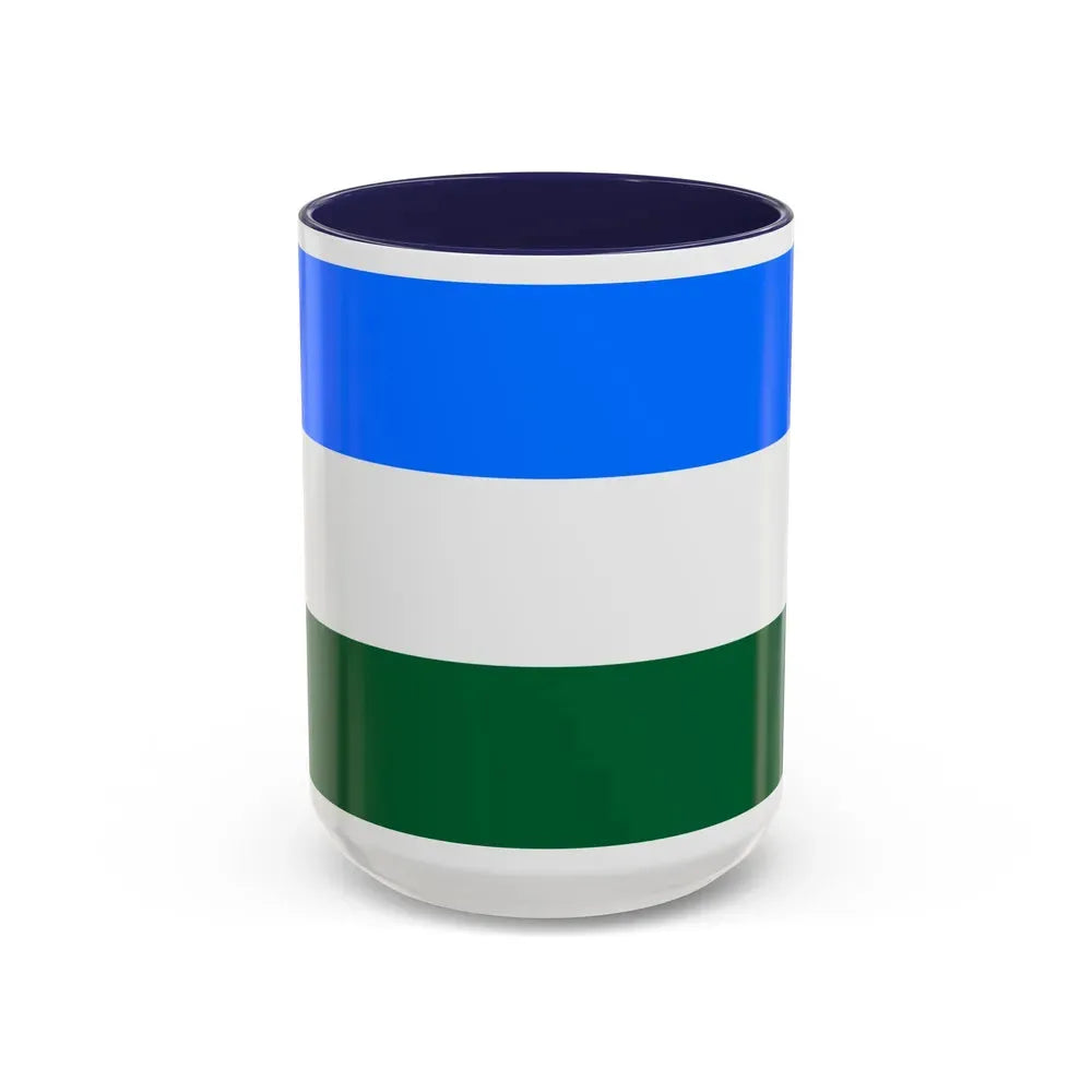 Flag of Rovigo Italy - Accent Coffee Mug 15oz Navy - Go Mug Yourself