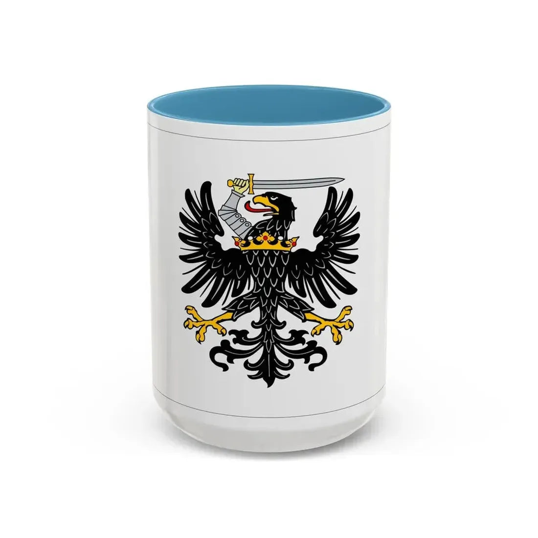 Flag of Royal Prussia Germany - Accent Coffee Mug 15oz Light Blue - Go Mug Yourself