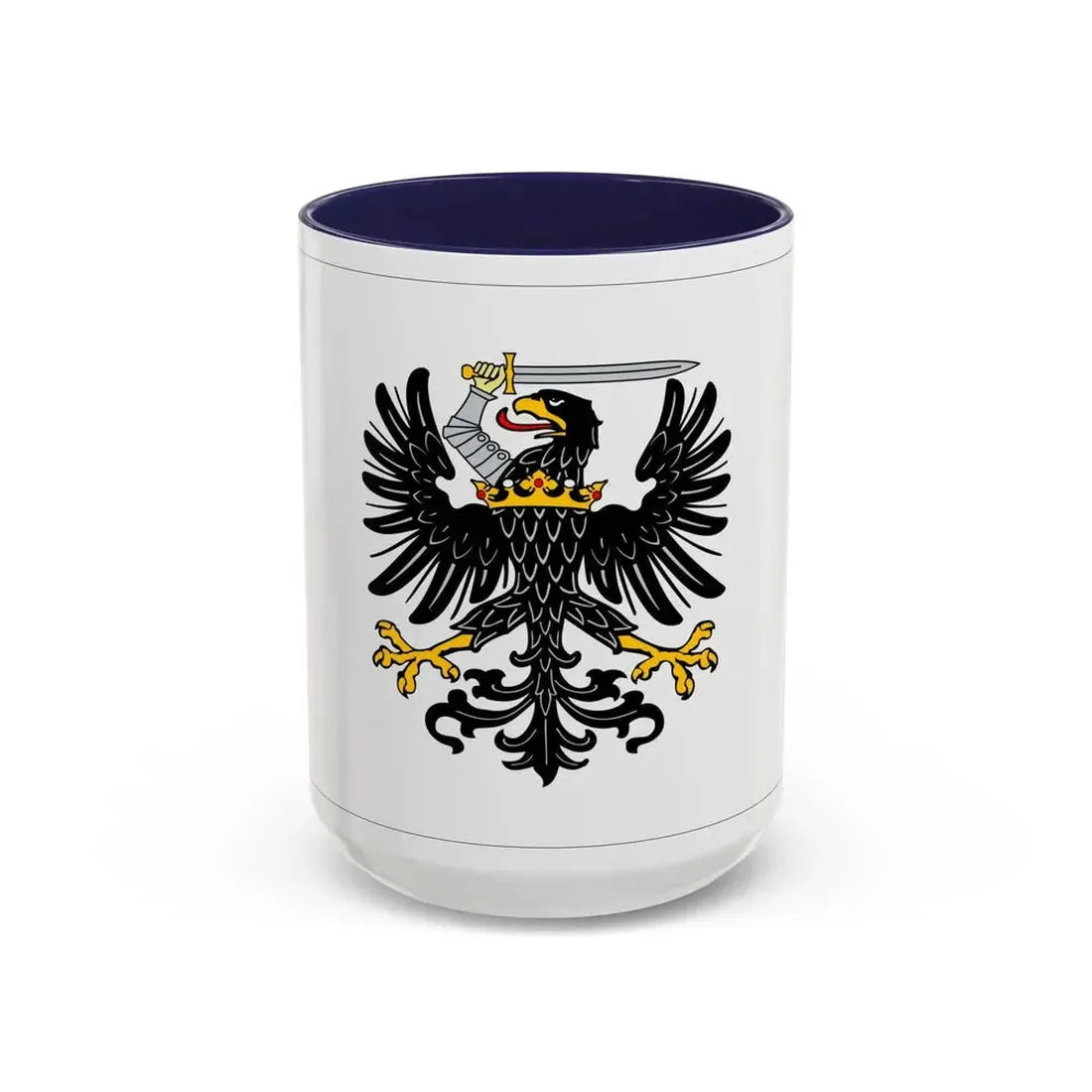 Flag of Royal Prussia Germany - Accent Coffee Mug 15oz Navy - Go Mug Yourself