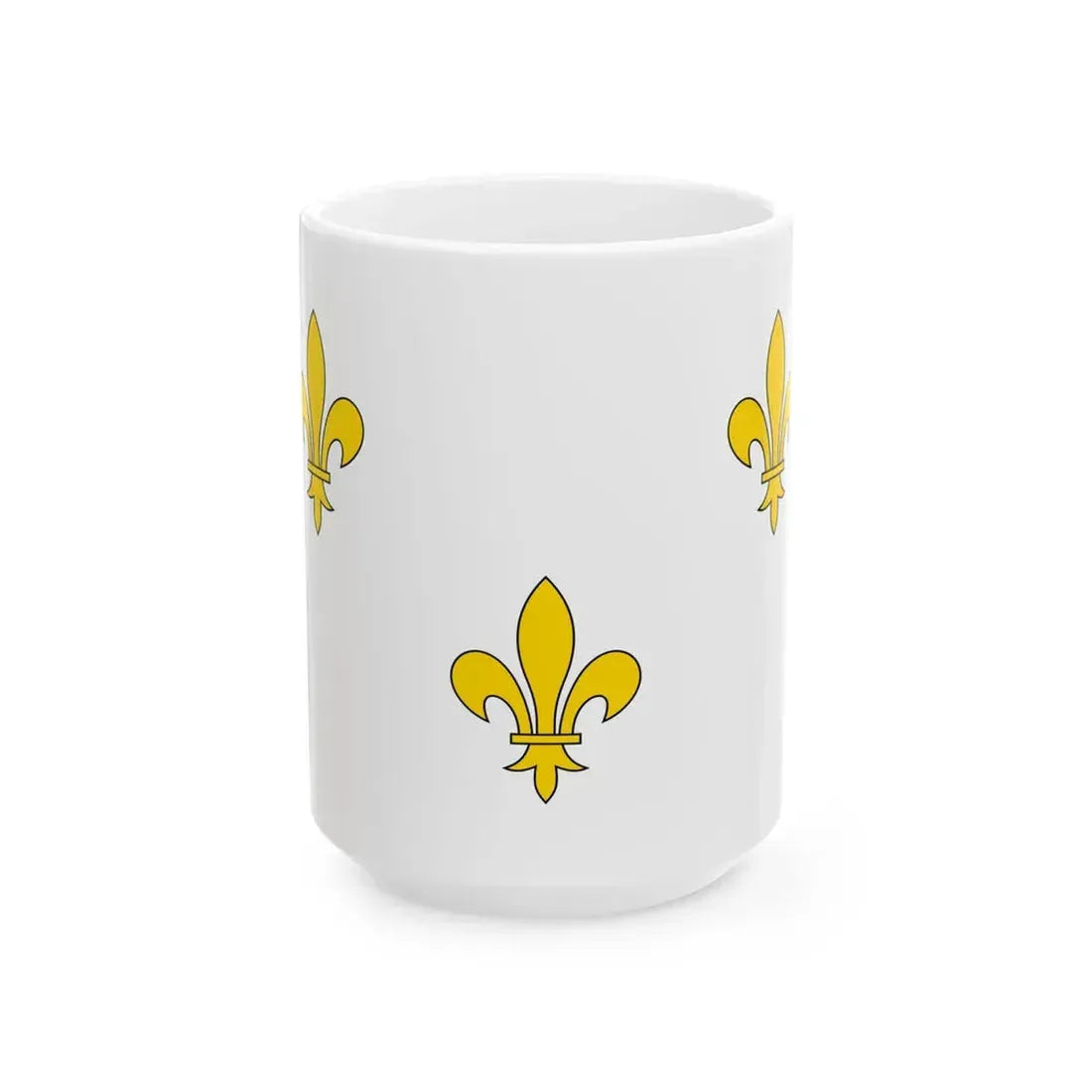 Flag of Royalist France (France) White Coffee Mug 15oz - Go Mug Yourself