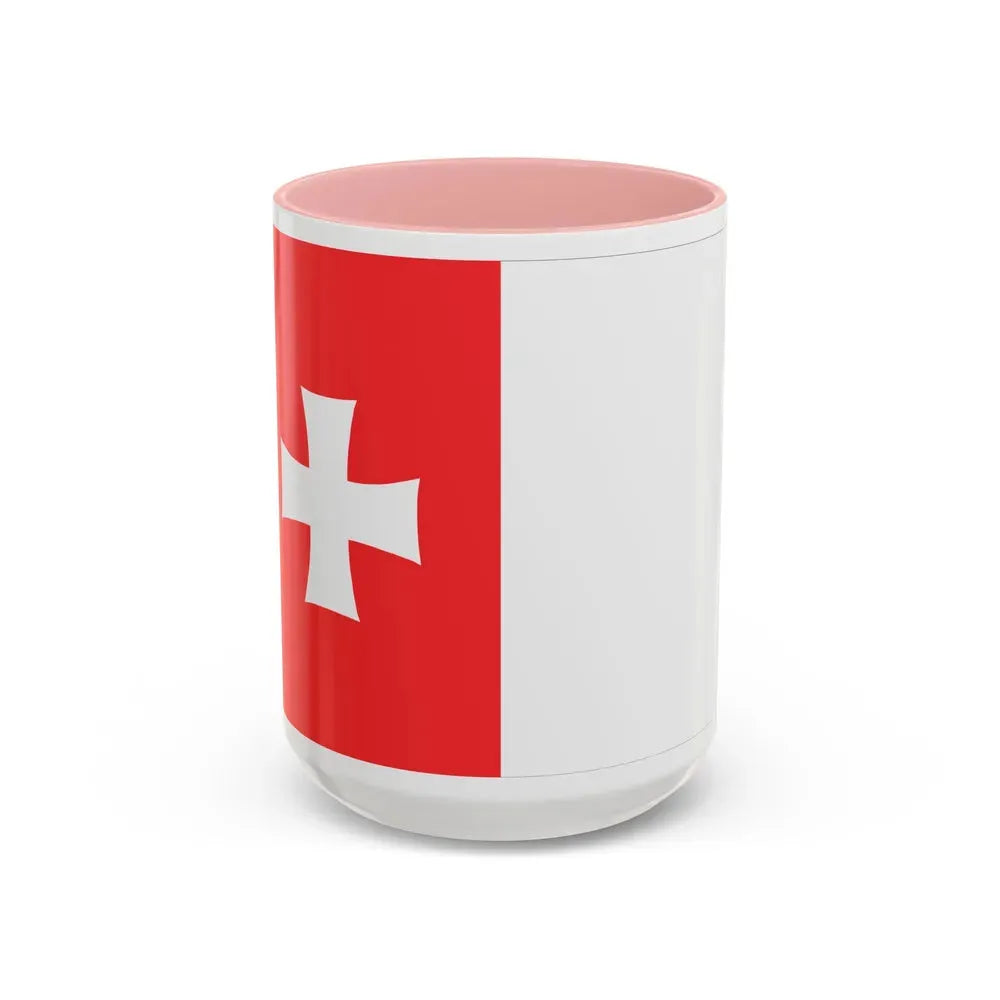 Flag of Rustavi Georgia - Accent Coffee Mug 15oz Pink - Go Mug Yourself