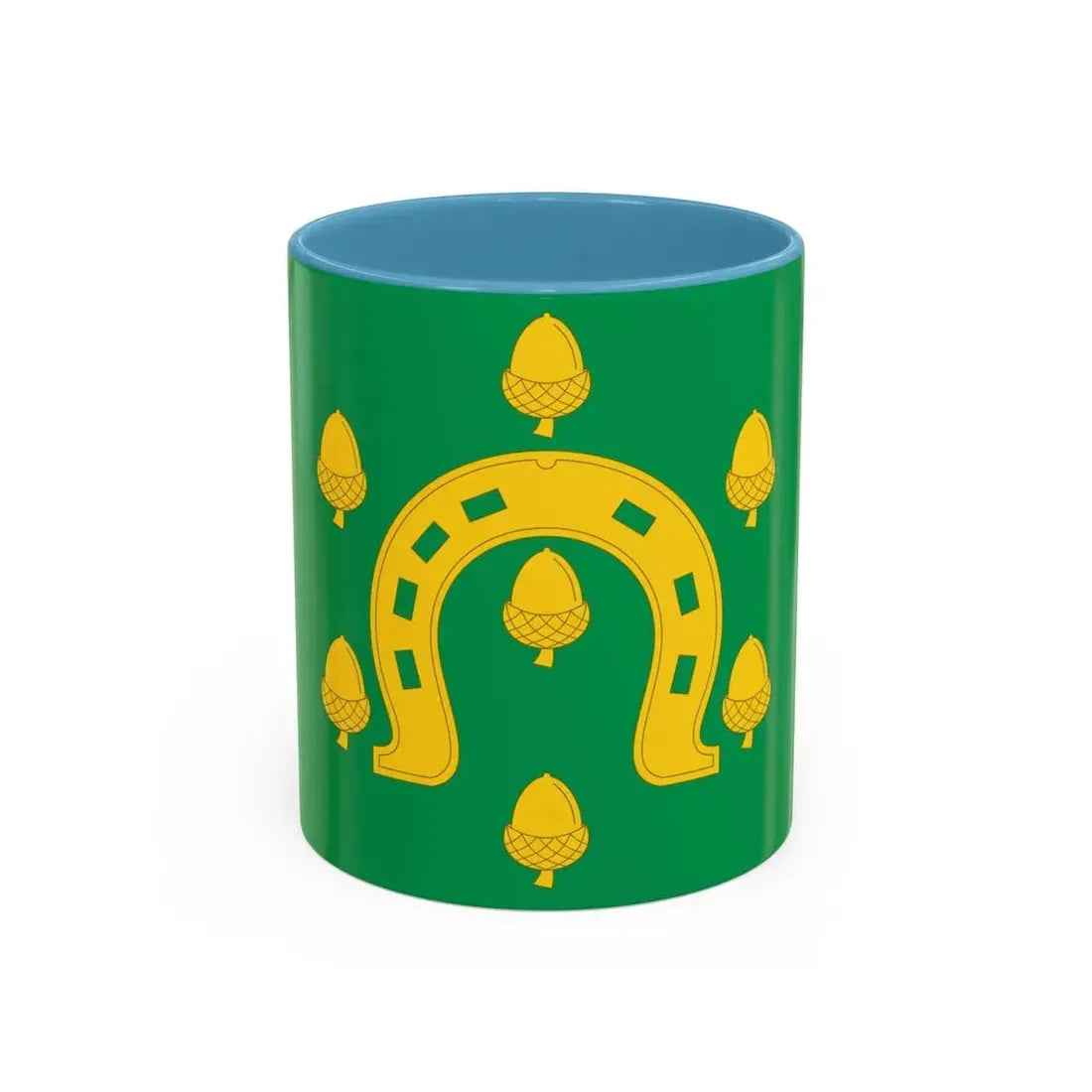 Flag of Rutland County UK - Accent Coffee Mug 11oz Light Blue - Go Mug Yourself