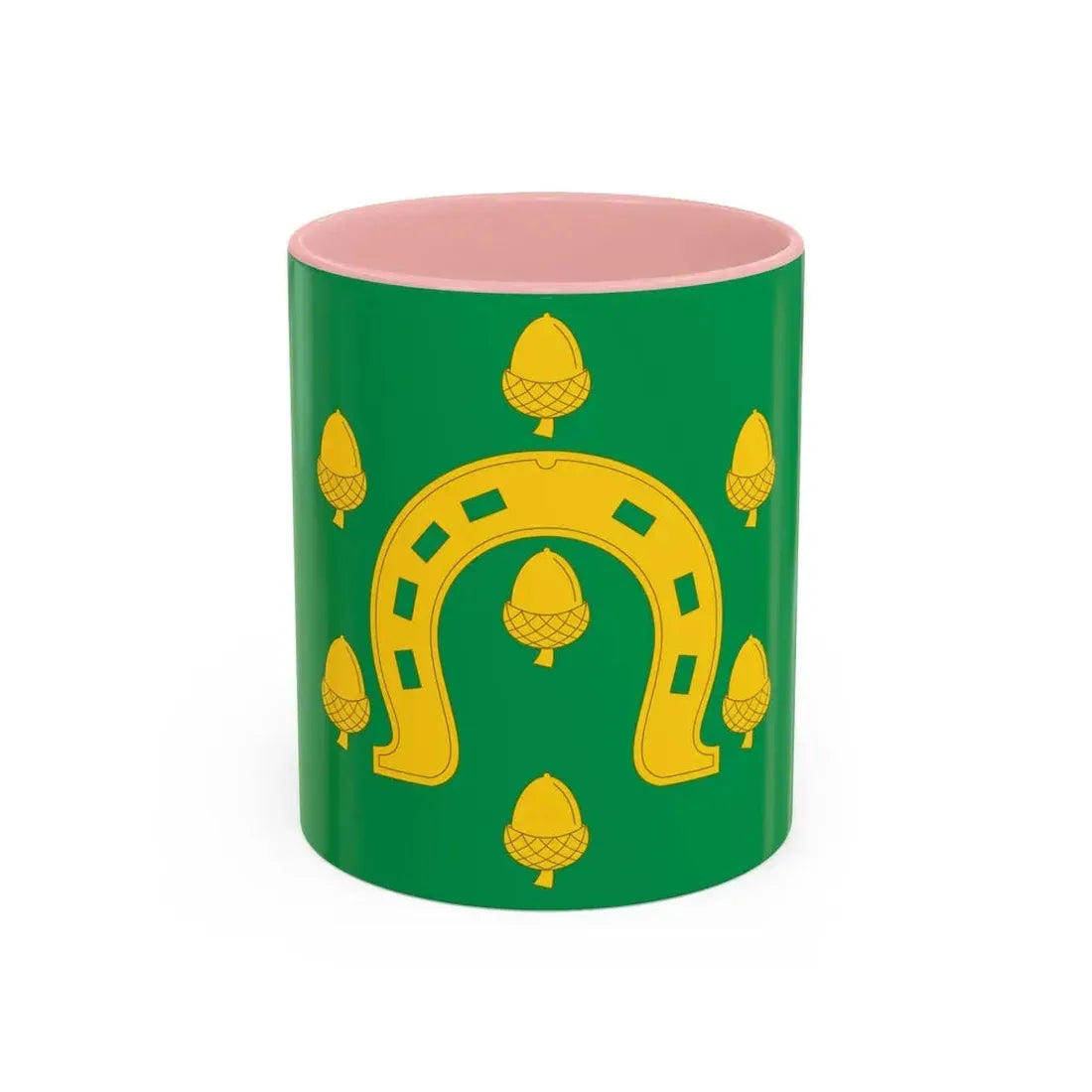 Flag of Rutland County UK - Accent Coffee Mug 11oz Pink - Go Mug Yourself