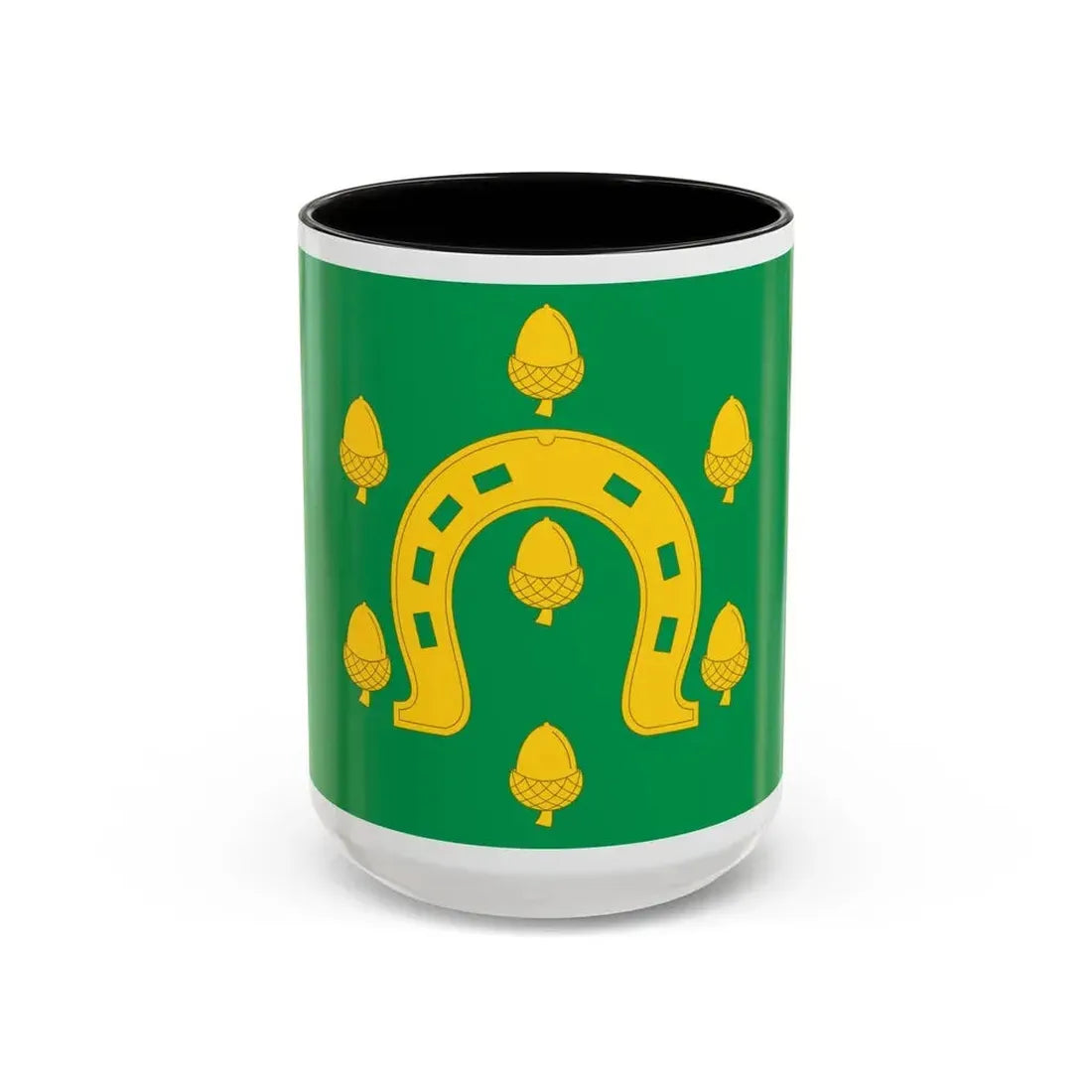 Flag of Rutland County UK - Accent Coffee Mug 15oz Black - Go Mug Yourself