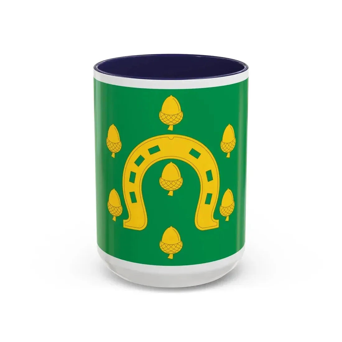 Flag of Rutland County UK - Accent Coffee Mug 15oz Navy - Go Mug Yourself