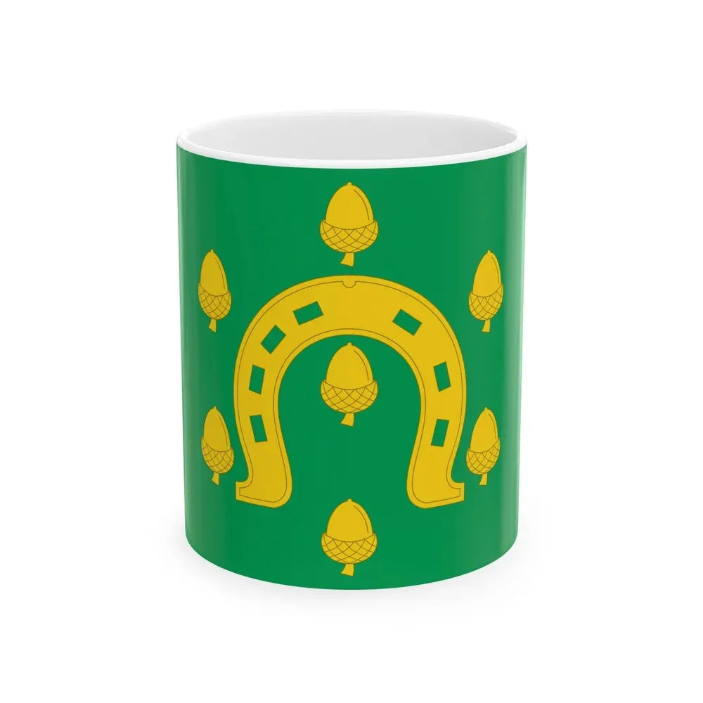 Flag of Rutland County UK - White Coffee Mug 11oz - Go Mug Yourself