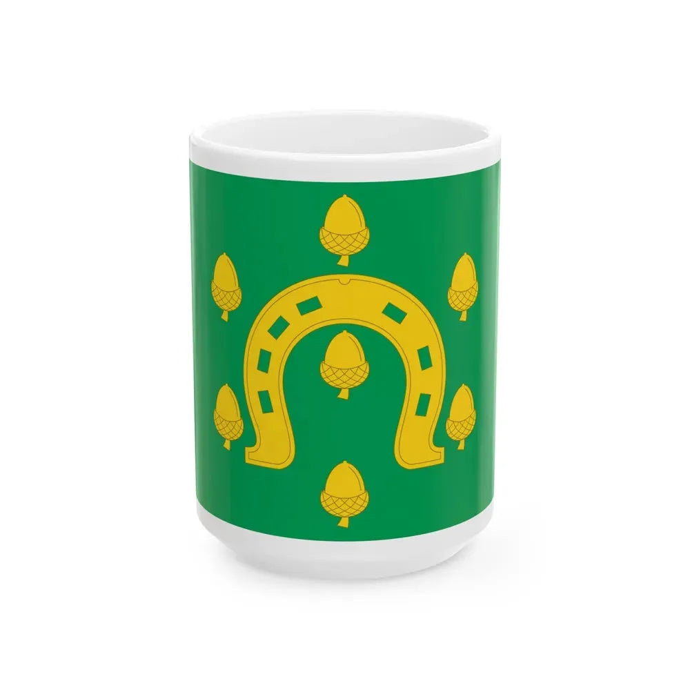 Flag of Rutland County UK - White Coffee Mug 15oz - Go Mug Yourself