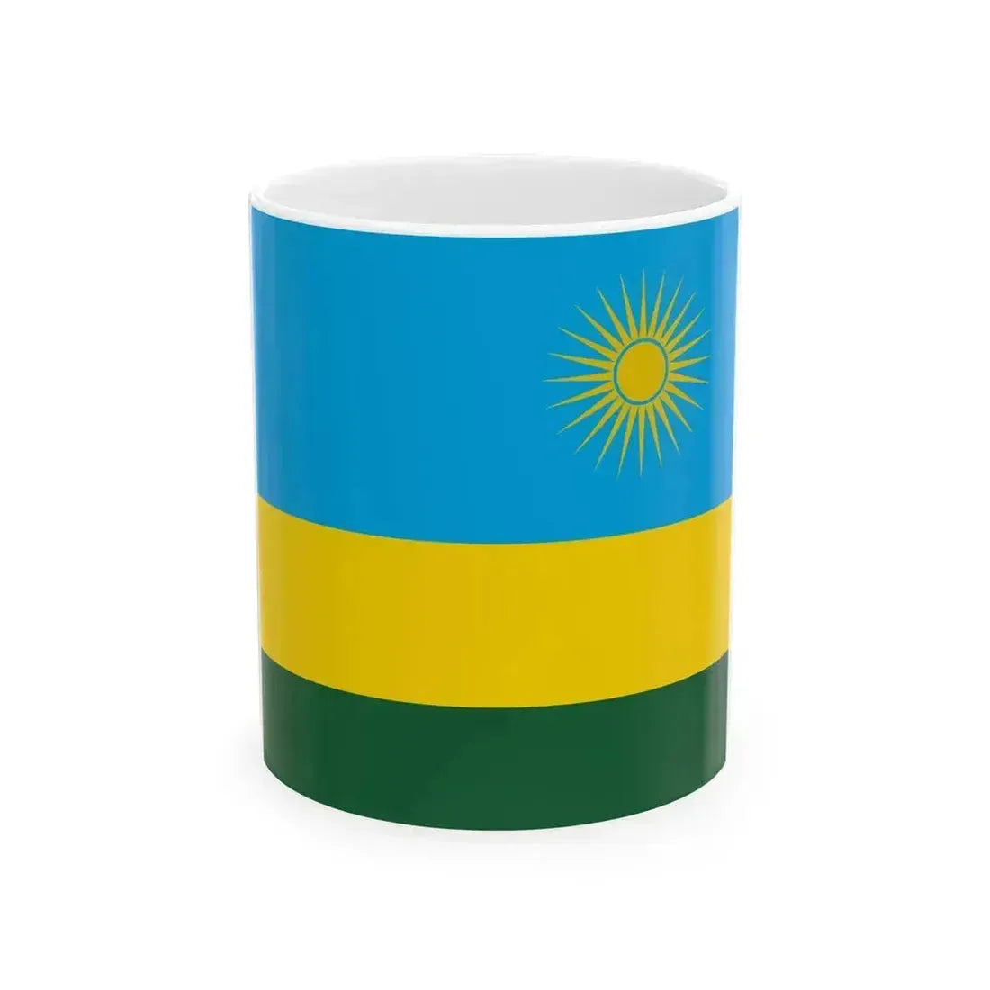 Flag of Rwanda 1-1 (Rwanda) White Coffee Mug 11oz - Go Mug Yourself
