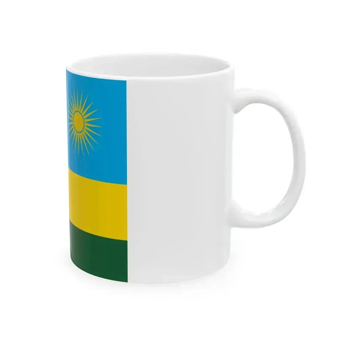 Flag of Rwanda 1-1 (Rwanda) White Coffee Mug - Go Mug Yourself