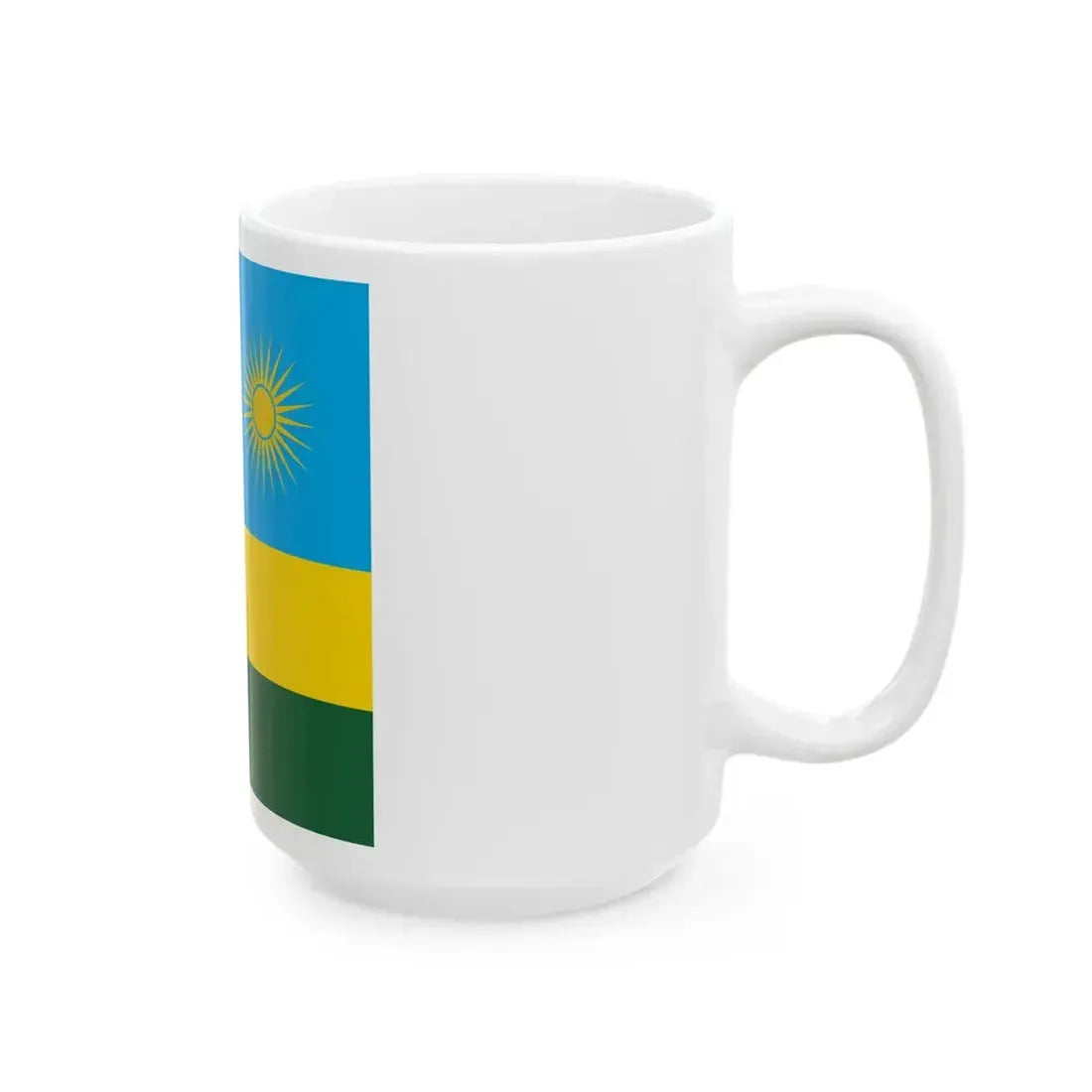 Flag of Rwanda 1-1 (Rwanda) White Coffee Mug - Go Mug Yourself