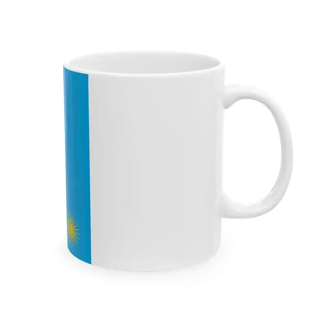 Flag of Rwanda rotated (Rwanda) White Coffee Mug - Go Mug Yourself