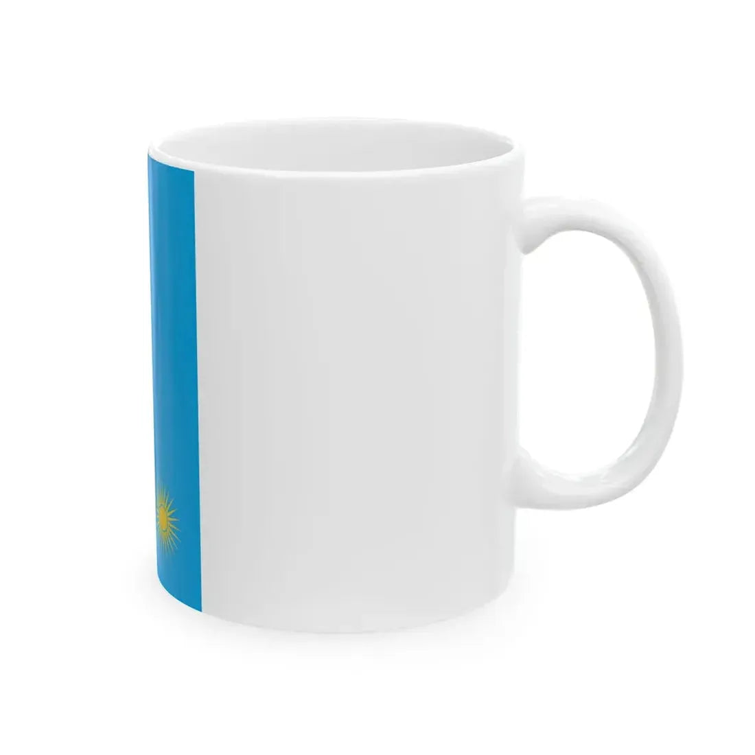 Flag of Rwanda rotated (Rwanda) White Coffee Mug - Go Mug Yourself