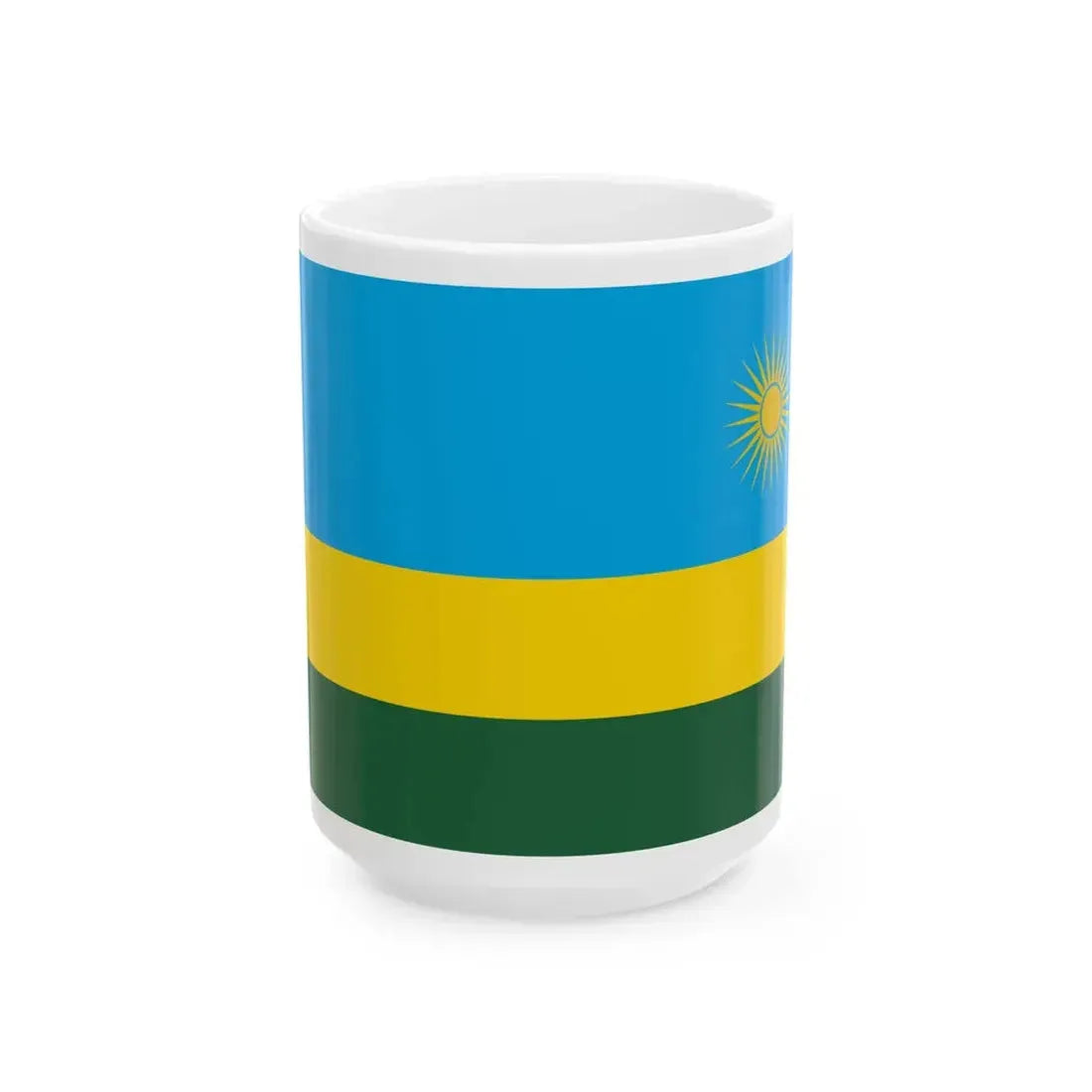 Flag of Rwanda (Rwanda) White Coffee Mug 15oz - Go Mug Yourself