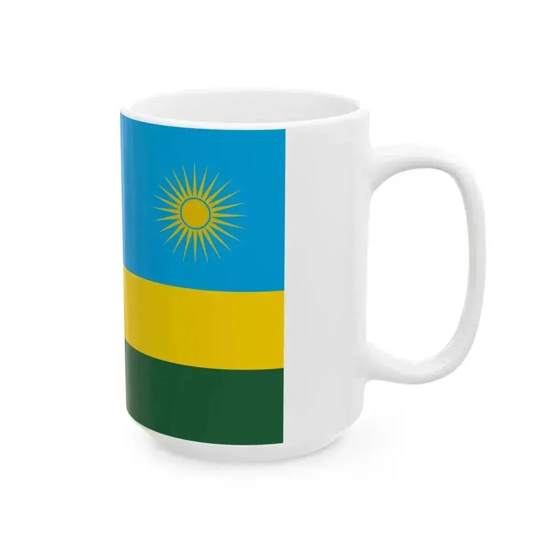 Flag of Rwanda (Rwanda) White Coffee Mug - Go Mug Yourself