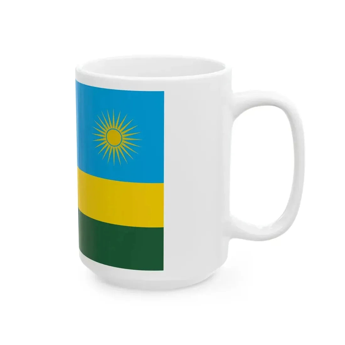 Flag of Rwanda (Rwanda) White Coffee Mug - Go Mug Yourself