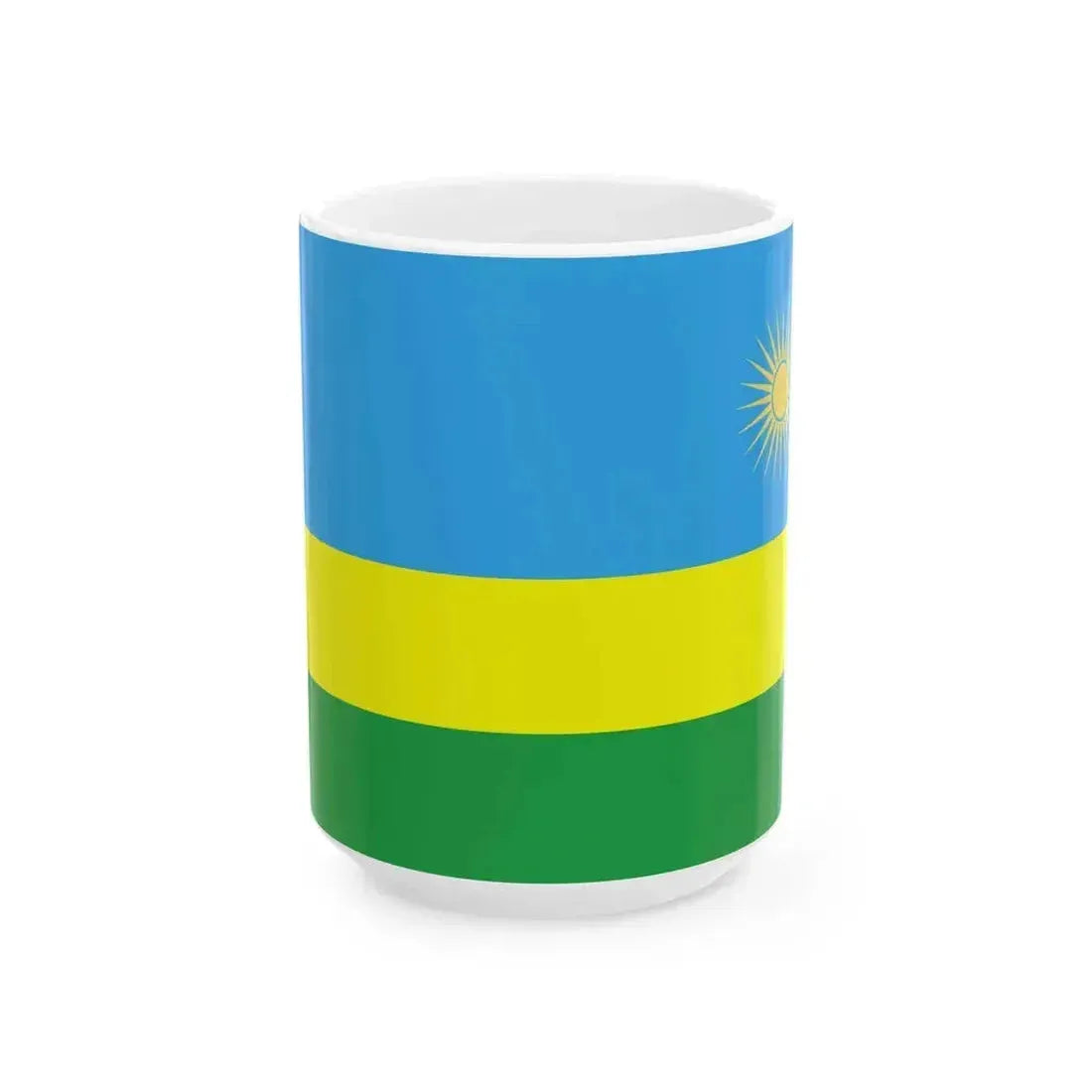 Flag of Rwanda WFB 2004 (Rwanda) White Coffee Mug 15oz - Go Mug Yourself
