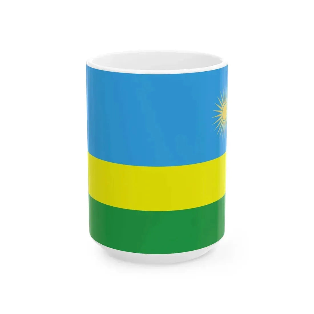 Flag of Rwanda WFB 2004 (Rwanda) White Coffee Mug 15oz - Go Mug Yourself