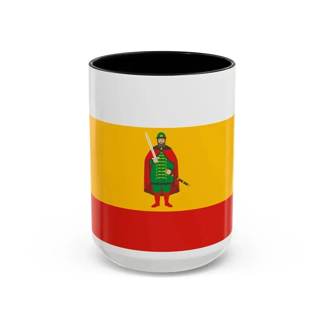 Flag of Ryazan Oblast Russia - Accent Coffee Mug 15oz Black - Go Mug Yourself