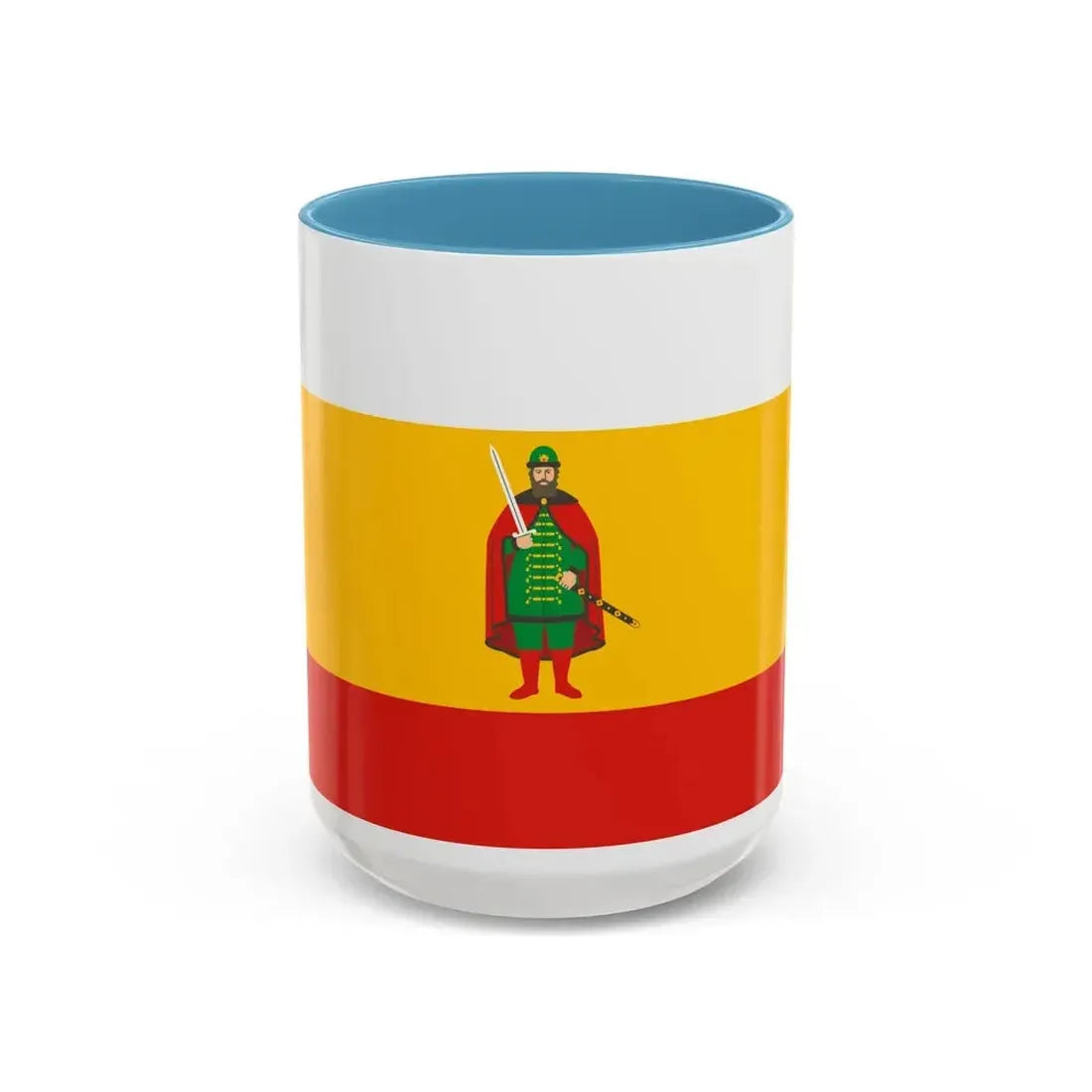 Flag of Ryazan Oblast Russia - Accent Coffee Mug 15oz Light Blue - Go Mug Yourself