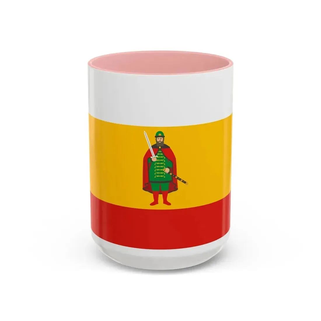 Flag of Ryazan Oblast Russia - Accent Coffee Mug 15oz Pink - Go Mug Yourself