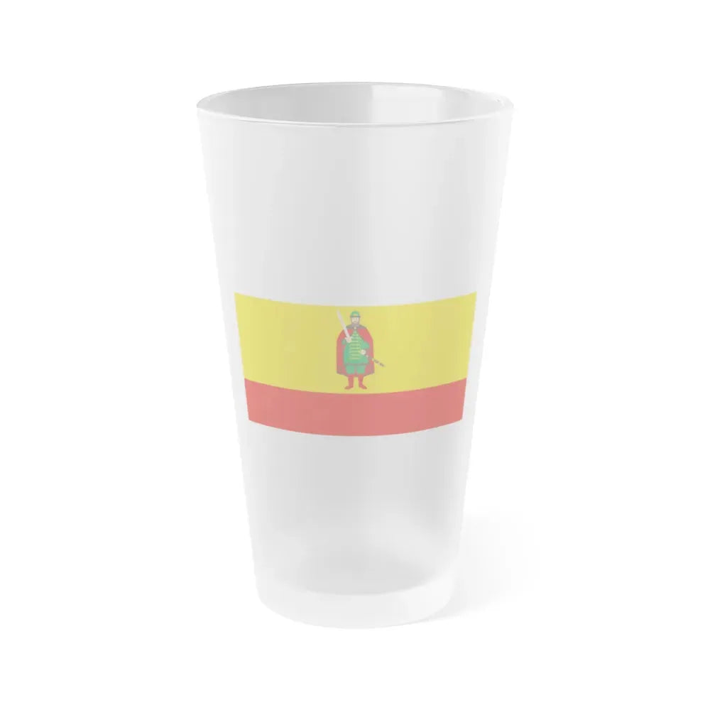 Flag of Ryazan Oblast Russia - Frosted Pint Glass 16oz 16oz Frosted - Go Mug Yourself