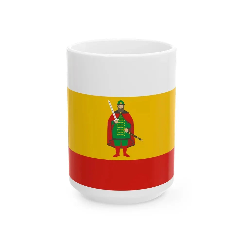 Flag of Ryazan Oblast Russia - White Coffee Mug 15oz - Go Mug Yourself