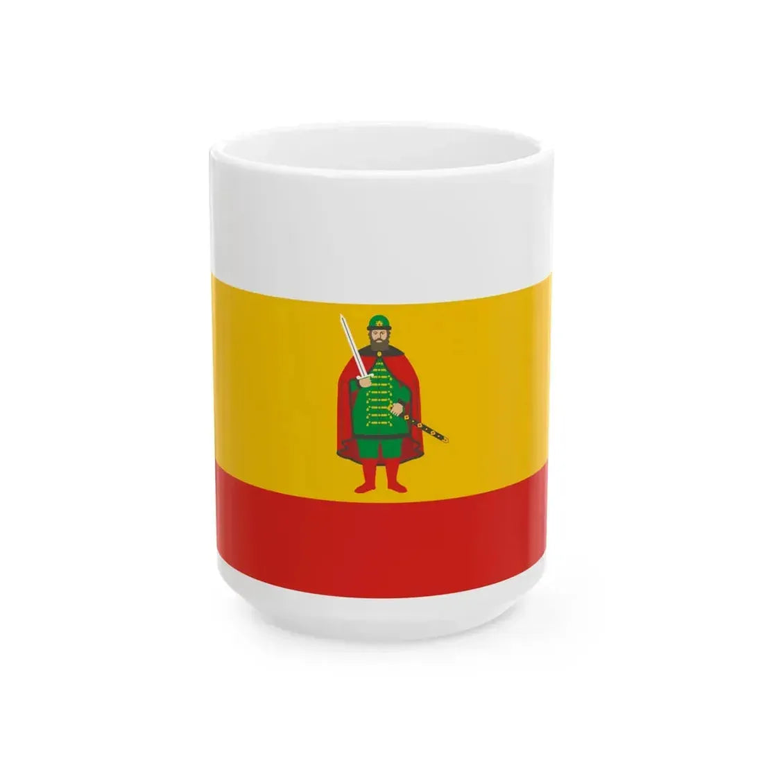 Flag of Ryazan Oblast (Russia) White Coffee Mug 15oz - Go Mug Yourself
