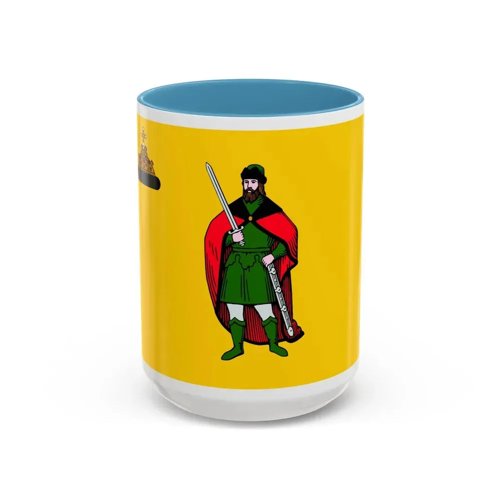 Flag of Ryazan Russia - Accent Coffee Mug 15oz Light Blue - Go Mug Yourself