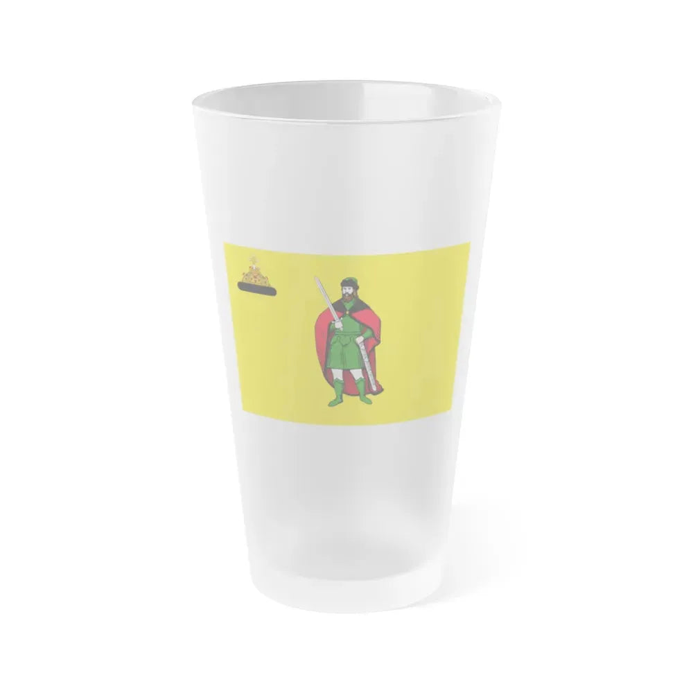 Flag of Ryazan Russia - Frosted Pint Glass 16oz 16oz Frosted - Go Mug Yourself