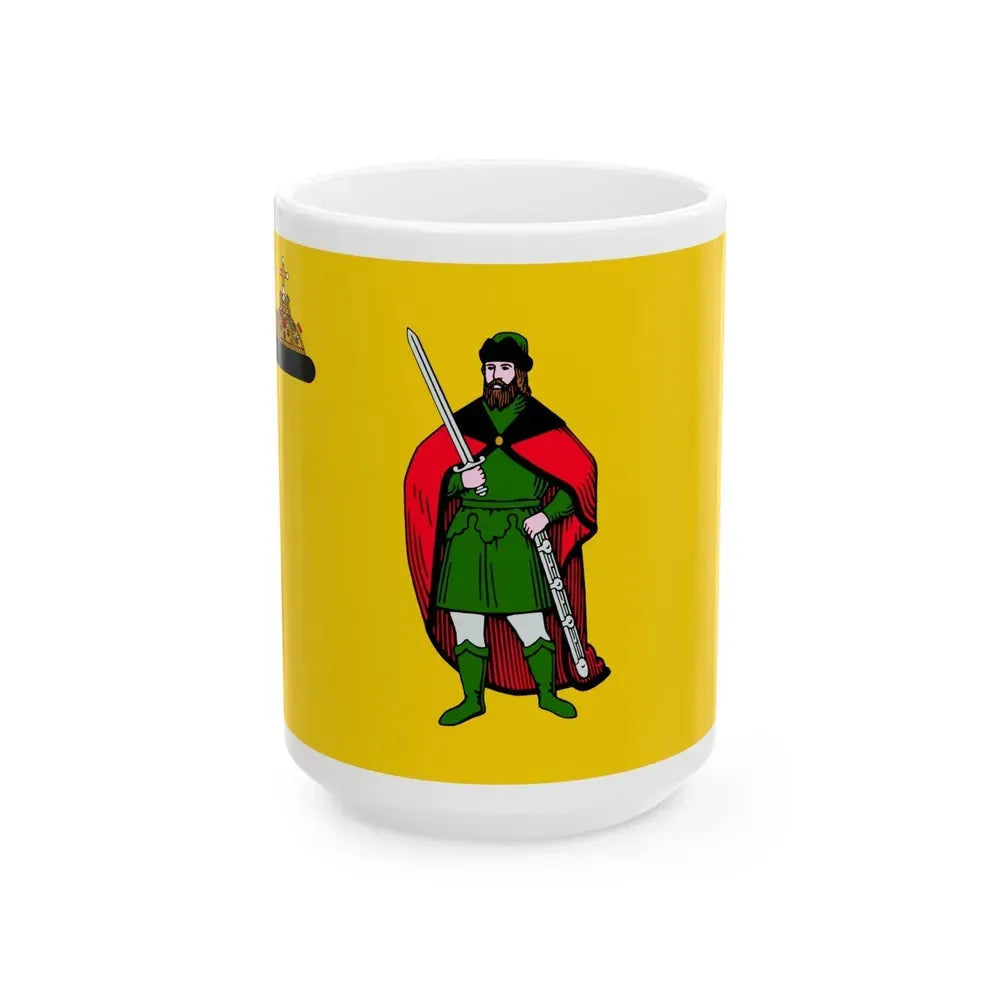 Flag of Ryazan Russia - White Coffee Mug 15oz - Go Mug Yourself