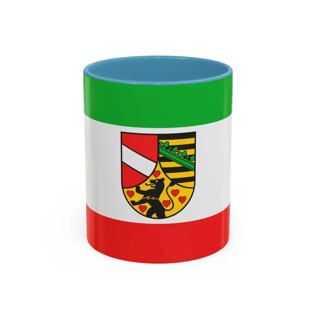 Flag of Saale Holzland Kreis Germany - Accent Coffee Mug 11oz Light Blue - Go Mug Yourself