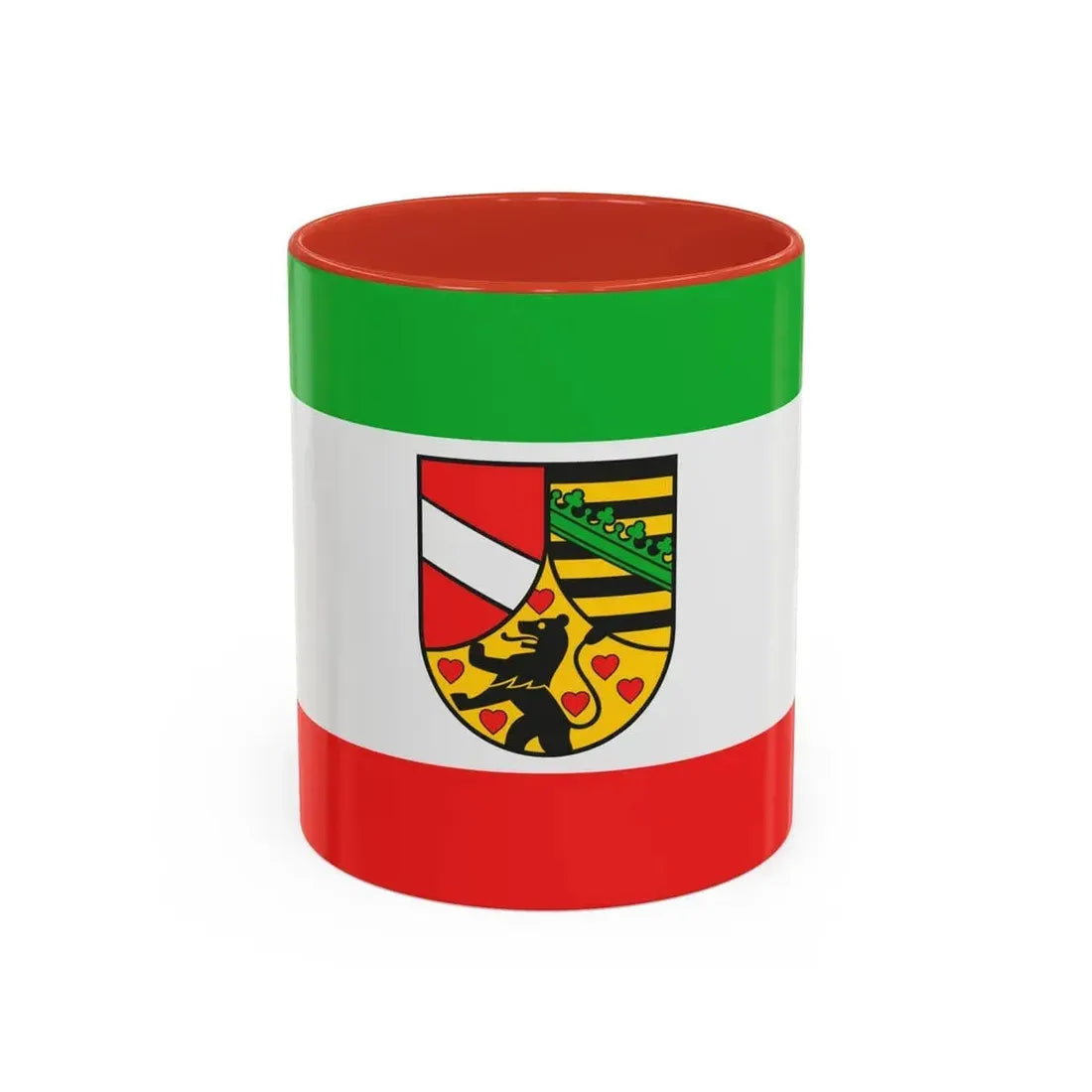 Flag of Saale Holzland Kreis Germany - Accent Coffee Mug 11oz Red - Go Mug Yourself