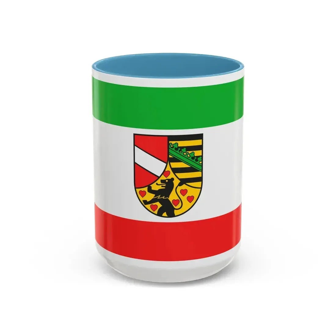 Flag of Saale Holzland Kreis Germany - Accent Coffee Mug 15oz Light Blue - Go Mug Yourself