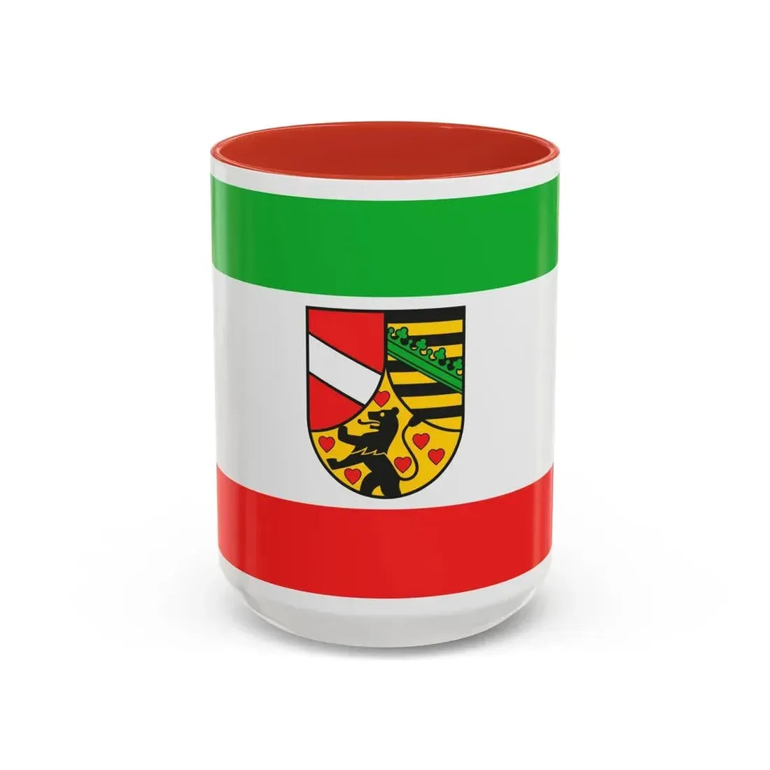 Flag of Saale Holzland Kreis Germany - Accent Coffee Mug 15oz Red - Go Mug Yourself