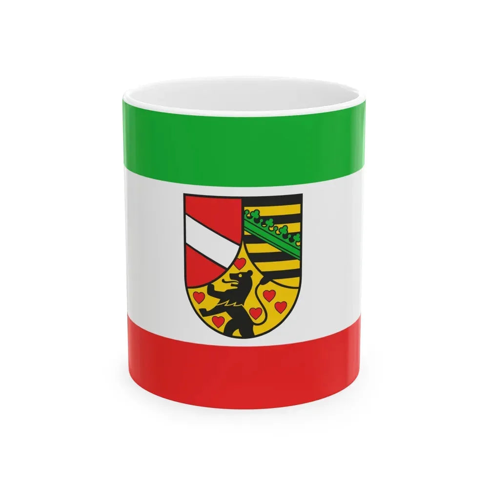 Flag of Saale Holzland Kreis Germany - White Coffee Mug 11oz - Go Mug Yourself