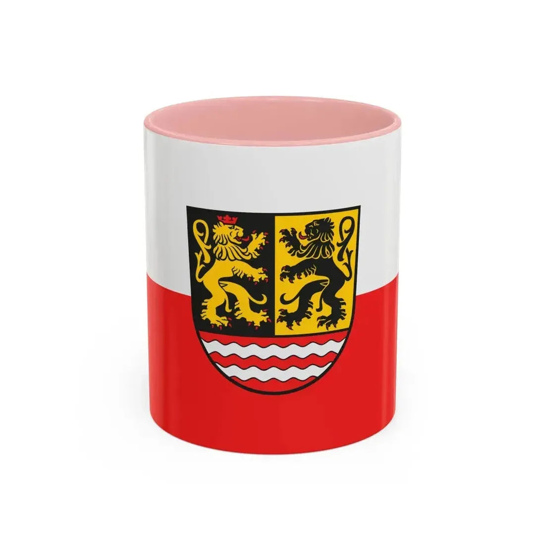 Flag of Saale Orla Kreis Germany - Accent Coffee Mug 11oz Pink - Go Mug Yourself